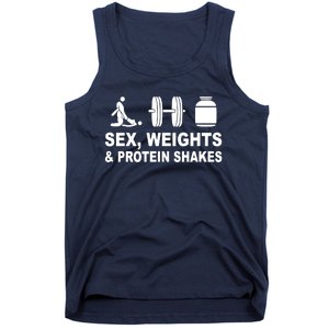 Sex Weights And Protein Shakes Gym Bodybuilding Trending Birthday Tank Top