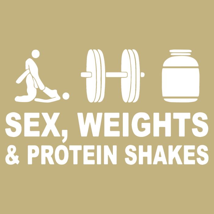 Sex Weights And Protein Shakes Gym Bodybuilding Trending Birthday Cooling Performance Crew T-Shirt