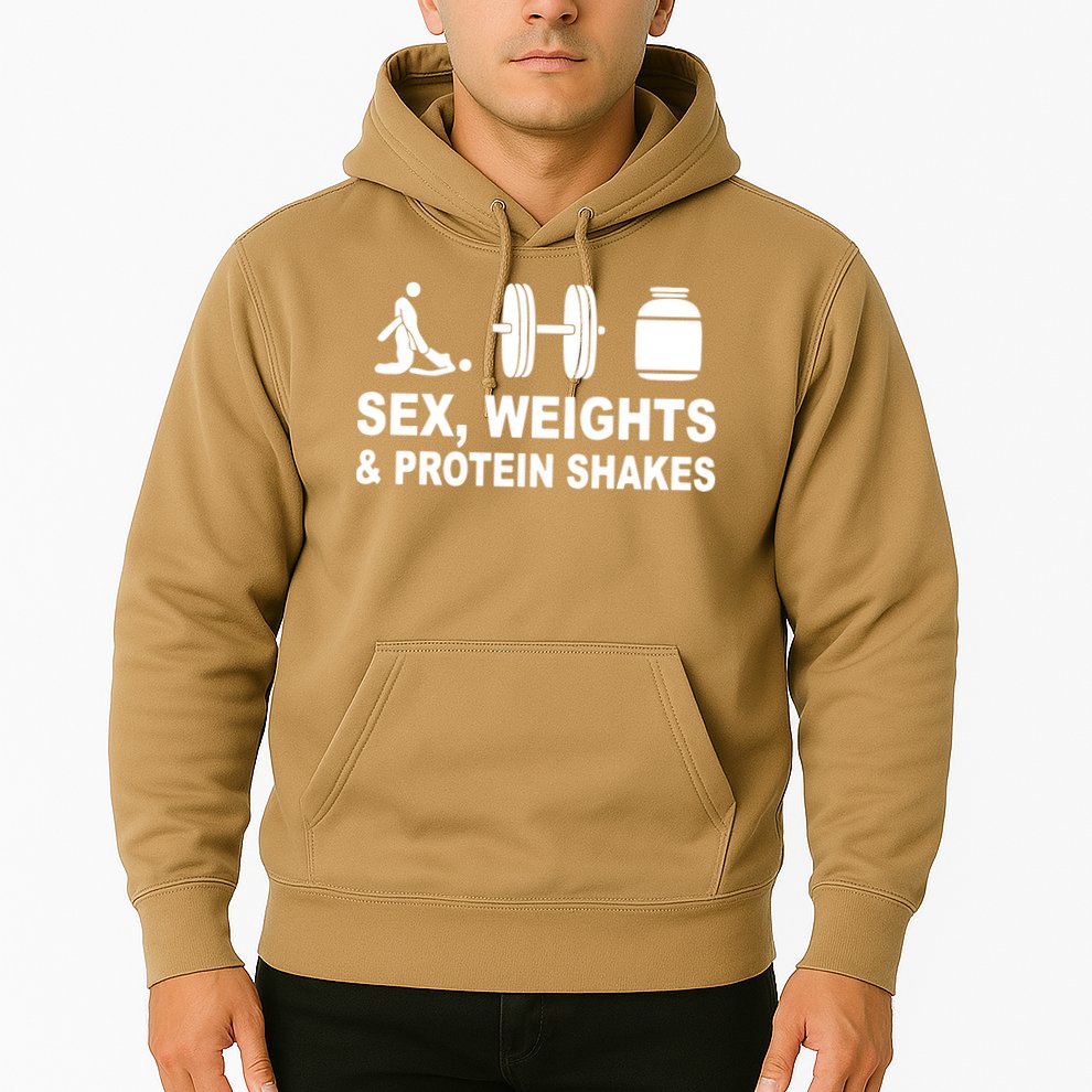 Sex Weights And Protein Shakes Gym Bodybuilding Trending Birthday Hoodie