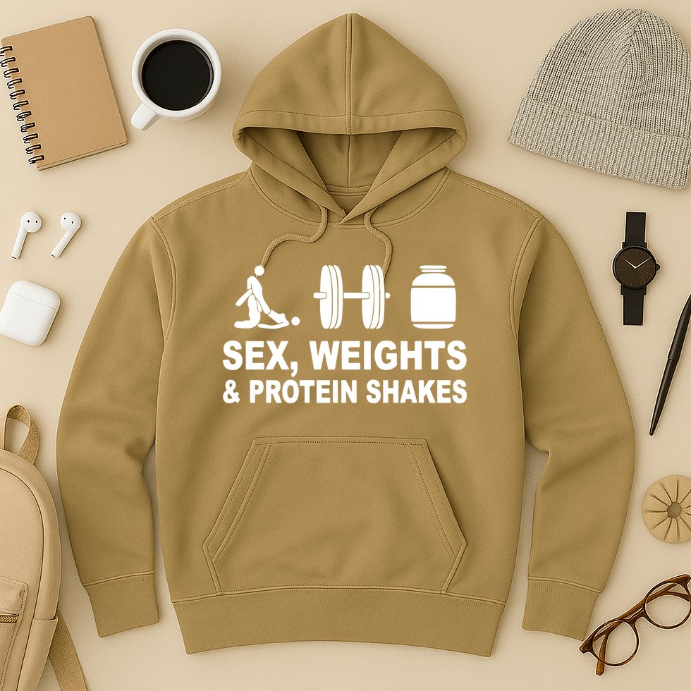 Sex Weights And Protein Shakes Gym Bodybuilding Trending Birthday Hoodie
