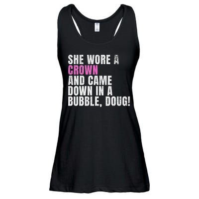 She Wore A Crown And Came Down In A Bubble Doug! Women Ladies Essential Flowy Tank
