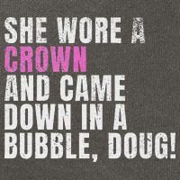 She Wore A Crown And Came Down In A Bubble Doug! Women Cotton Canvas Backpack