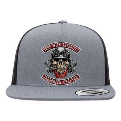 Sons With Arthritis Ibuprofen Chapter Funny Biker Flat Bill Trucker Hat