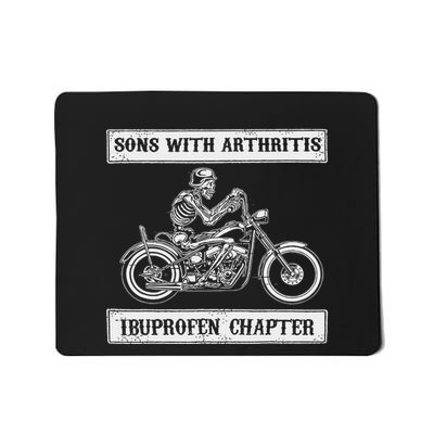 Sons With Arthritis Ibuprofen Chapter Funny Biker Skull Mousepad