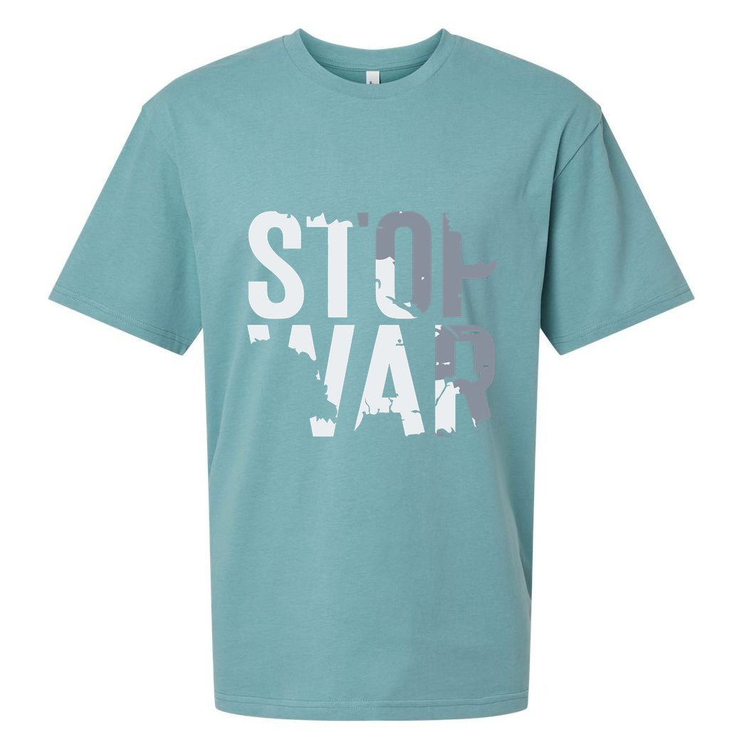 Stop War And Make Peace Sueded Cloud Jersey T-Shirt
