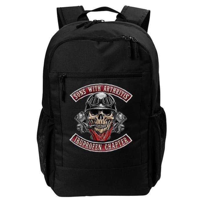 Sons With Arthritis Ibuprofen Chapter Funny Biker Skull Gift Daily Commute Backpack