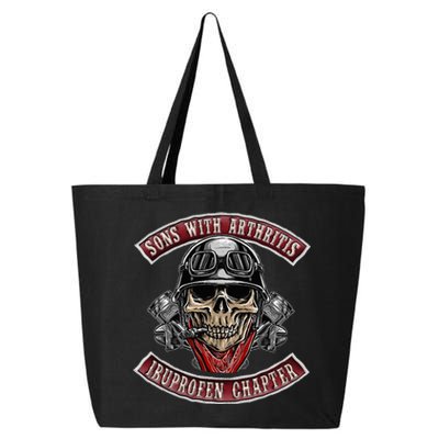 Sons With Arthritis Ibuprofen Chapter Funny Biker Skull Gift 25L Jumbo Tote