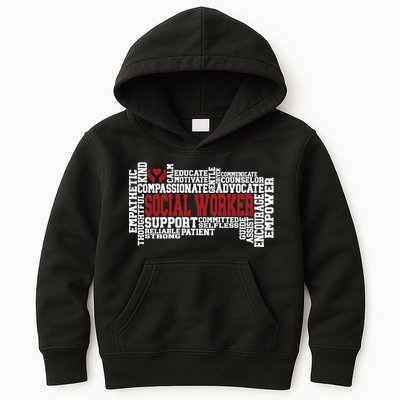 Social Worker Advocate Support Empower Kids Hoodie