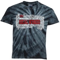 Social Worker Advocate Support Empower Kids Tie-Dye T-Shirt