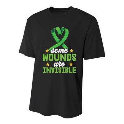 Some Wounds Are Invisible Mental Health Matters Youth Performance Sprint T-Shirt