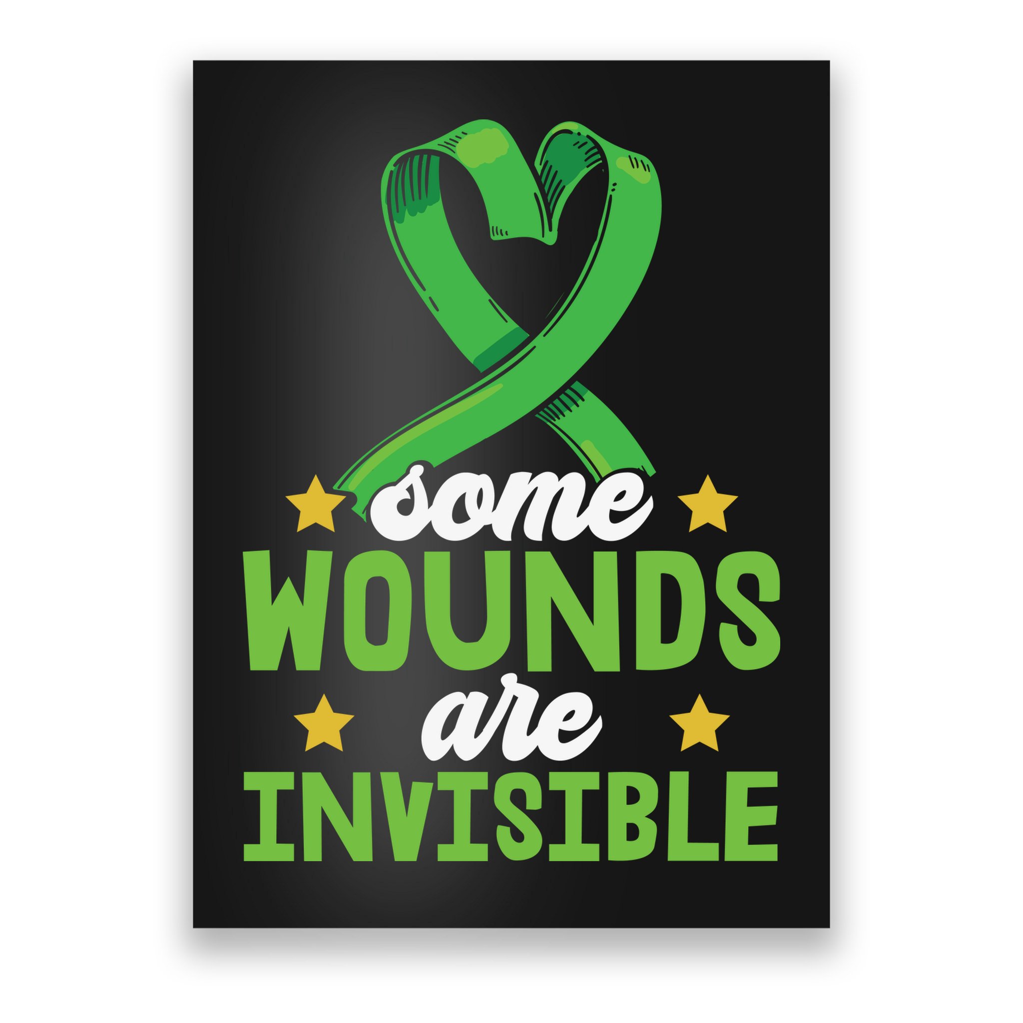 Some Wounds Are Invisible Mental Health Matters Poster