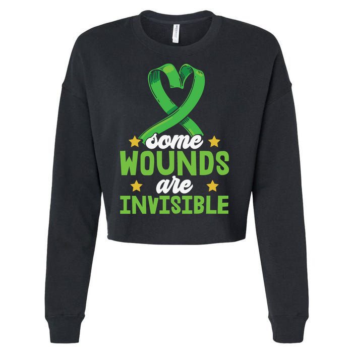 Some Wounds Are Invisible Mental Health Matters Cropped Pullover Crew
