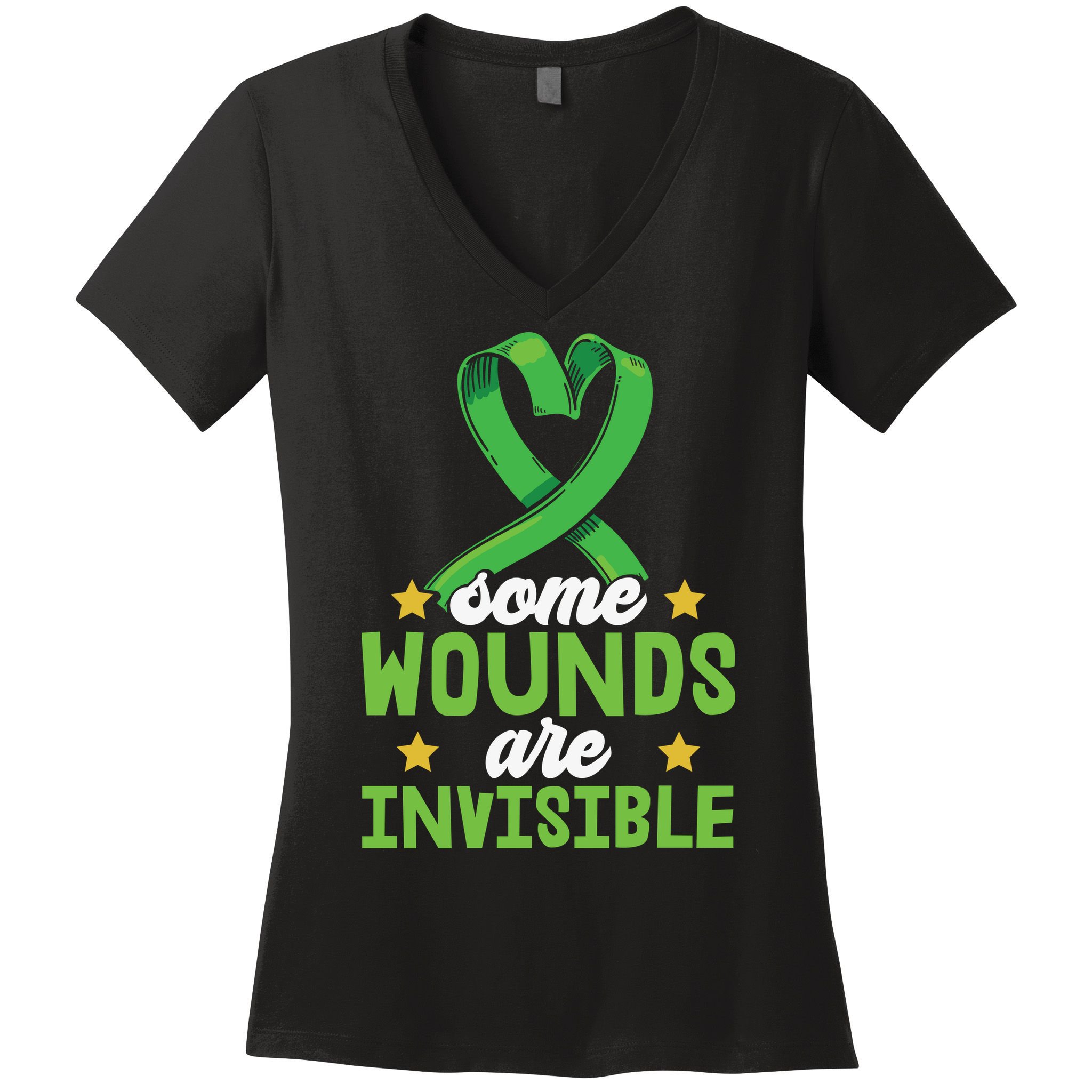 Some Wounds Are Invisible Mental Health Matters Women's V-Neck T-Shirt