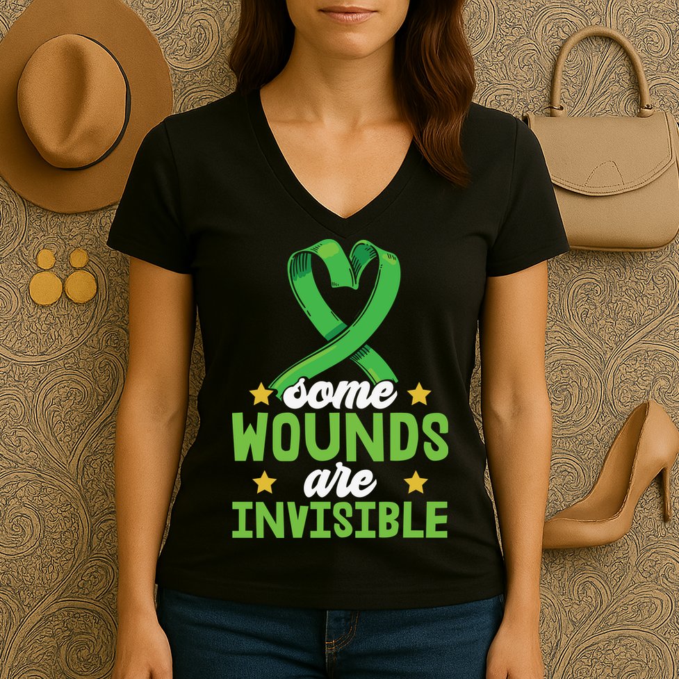Some Wounds Are Invisible Mental Health Matters Women's V-Neck T-Shirt
