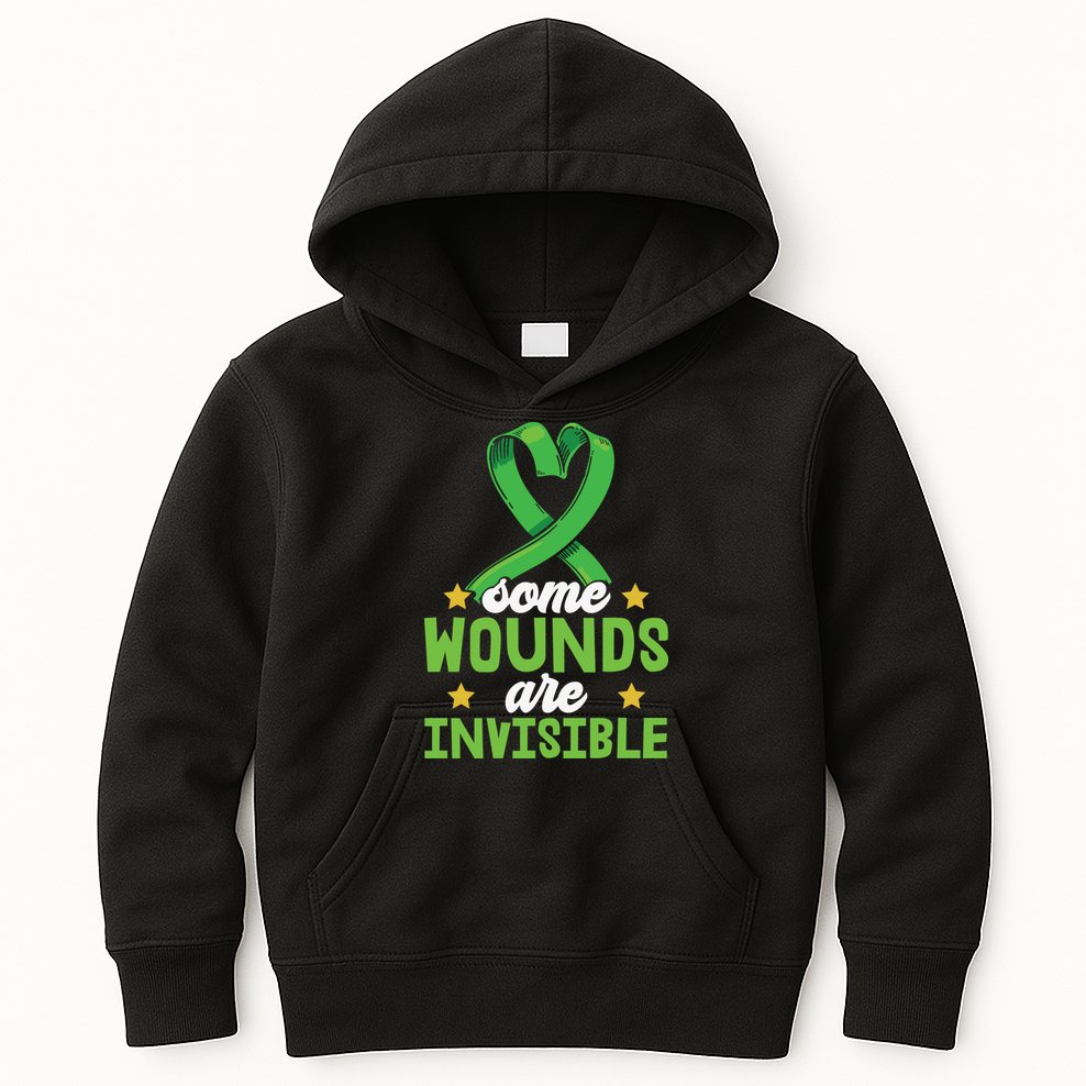 Some Wounds Are Invisible Mental Health Matters Kids Hoodie