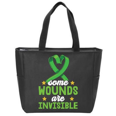 Some Wounds Are Invisible Mental Health Matters Zip Tote Bag