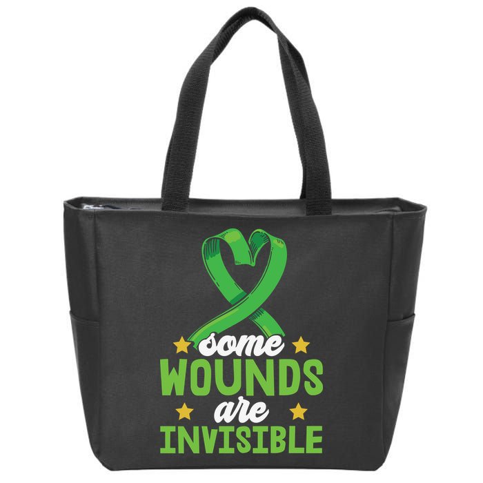 Some Wounds Are Invisible Mental Health Matters Zip Tote Bag