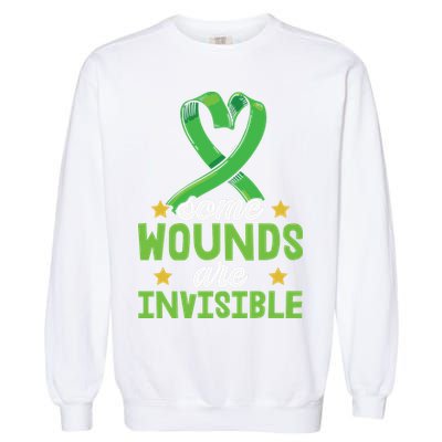 Some Wounds Are Invisible Mental Health Matters Garment-Dyed Sweatshirt