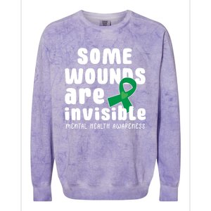 Some Wounds Are Invisible Tal Health Awareness Month May Cute Gift Colorblast Crewneck Sweatshirt