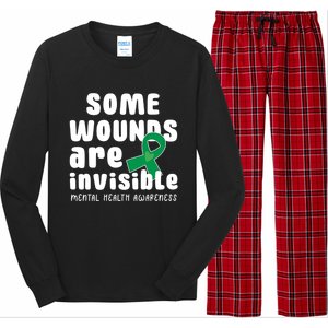 Some Wounds Are Invisible Tal Health Awareness Month May Cute Gift Long Sleeve Pajama Set