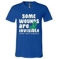 Some Wounds Are Invisible Tal Health Awareness Month May Cute Gift V-Neck T-Shirt