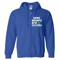 Some Wounds Are Invisible Tal Health Awareness Month May Cute Gift Full Zip Hoodie