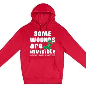 Some Wounds Are Invisible Tal Health Awareness Month May Cute Gift Premium Pullover Hoodie