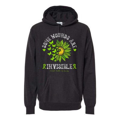 Some Wounds Are Invisible Mental Health Awareness Sunflower Premium Hoodie