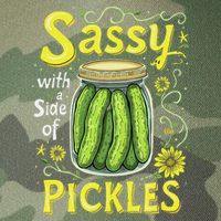 Sassy With A Side Of Pickles Trendy Pickle Legacy Tie Dye Trucker Hat