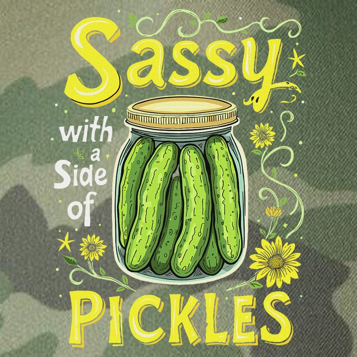 Sassy With A Side Of Pickles Trendy Pickle Legacy Tie Dye Trucker Hat