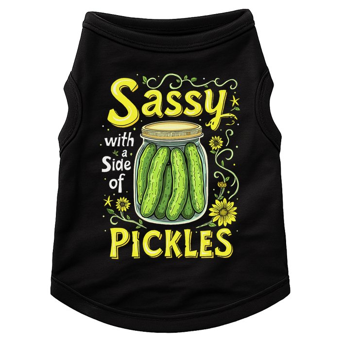Sassy With A Side Of Pickles Trendy Pickle Doggie Tank