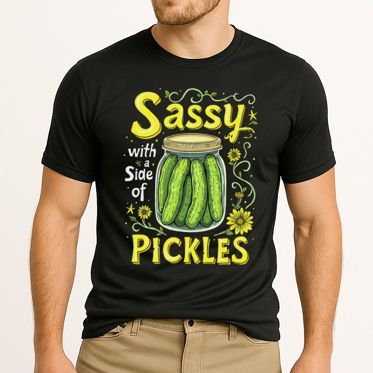 Sassy With A Side Of Pickles Trendy Pickle Performance Shirt