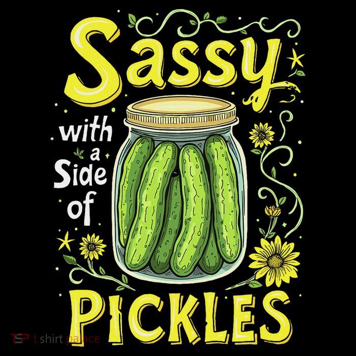 Sassy With A Side Of Pickles Trendy Pickle Tall T-Shirt