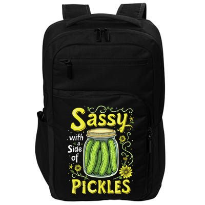 Sassy With A Side Of Pickles Trendy Pickle Impact Tech Backpack