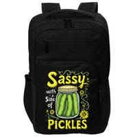 Sassy With A Side Of Pickles Trendy Pickle Impact Tech Backpack