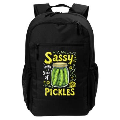 Sassy With A Side Of Pickles Trendy Pickle Daily Commute Backpack