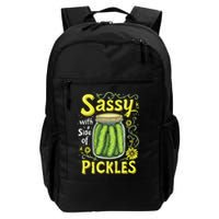 Sassy With A Side Of Pickles Trendy Pickle Backpack