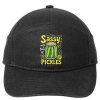 Sassy With A Side Of Pickles Trendy Pickle 7-Panel Snapback Hat