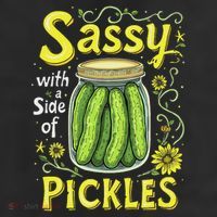 Sassy With A Side Of Pickles Trendy Pickle Adult Drive Performance Visor