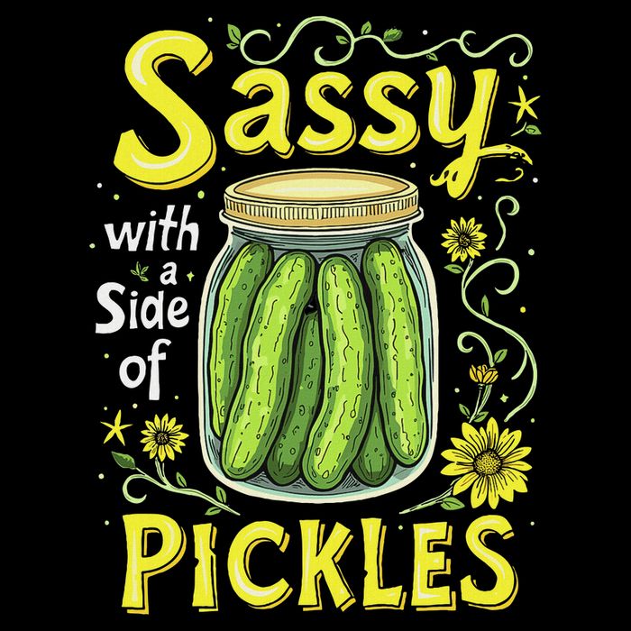 Sassy With A Side Of Pickles Trendy Pickle 16 in Basic Backpack