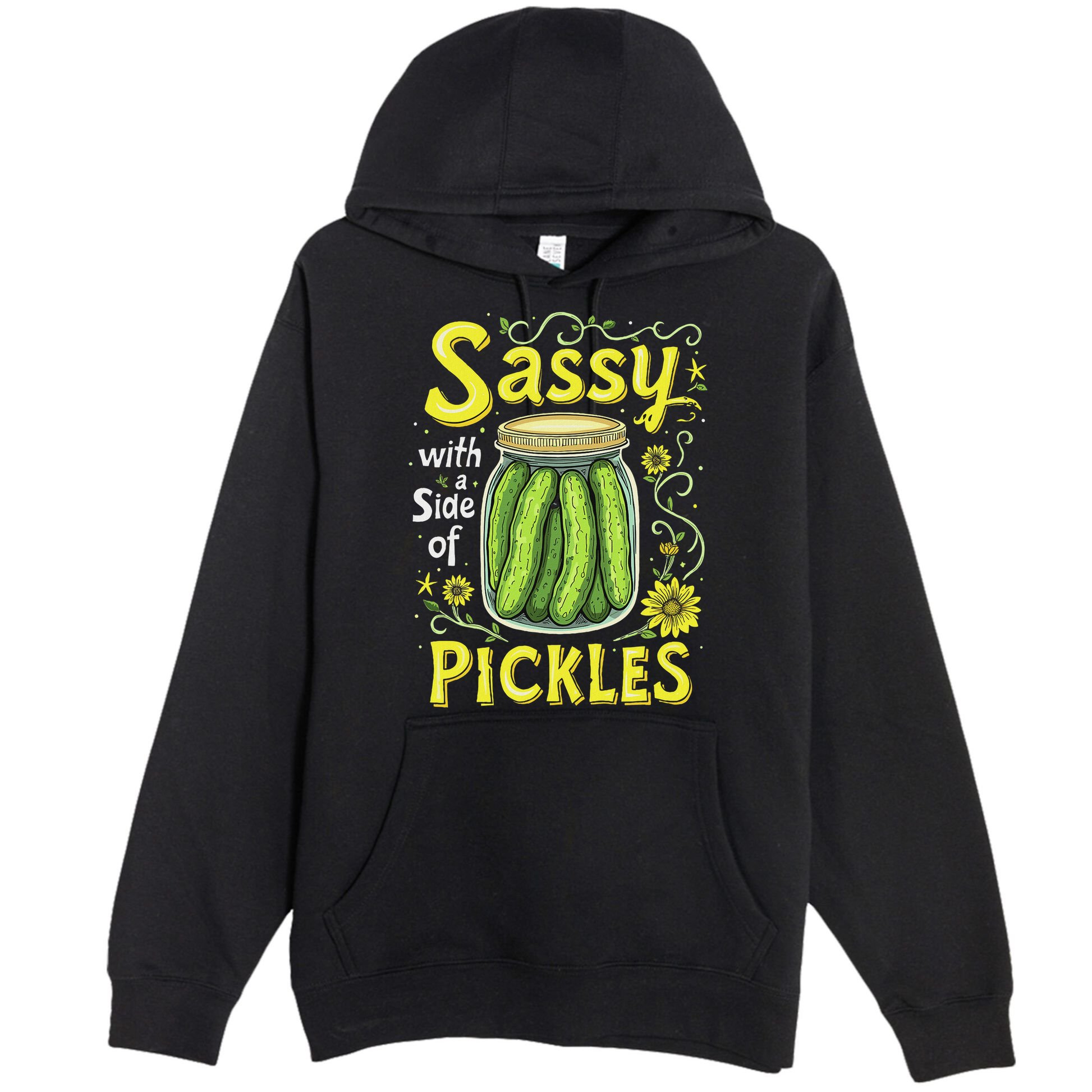 Sassy With A Side Of Pickles Trendy Pickle Premium Pullover Hoodie