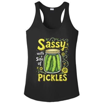 Sassy With A Side Of Pickles Trendy Pickle Ladies PosiCharge Competitor Racerback Tank