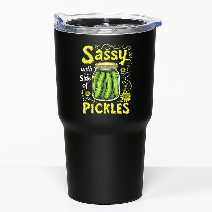 Sassy With A Side Of Pickles Trendy Pickle Tumbler