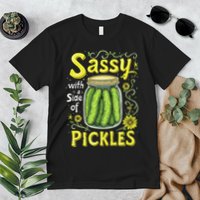 Sassy With A Side Of Pickles Trendy Pickle Premium T-Shirt