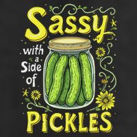 Sassy With A Side Of Pickles Trendy Pickle 25L Jumbo Tote