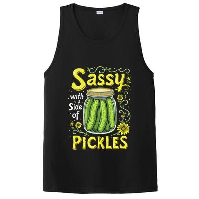 Sassy With A Side Of Pickles Trendy Pickle PosiCharge Competitor Tank