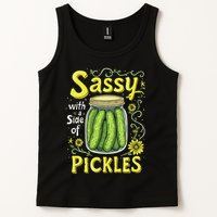 Sassy With A Side Of Pickles Trendy Pickle Tank Top