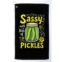 Sassy With A Side Of Pickles Trendy Pickle Golf Towel