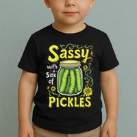 Sassy With A Side Of Pickles Trendy Pickle Toddler T-Shirt