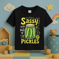 Sassy With A Side Of Pickles Trendy Pickle Toddler T-Shirt